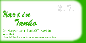 martin tanko business card